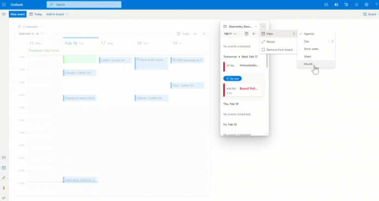 Microsoft announces new Outlook calendar board