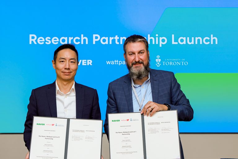 University of Toronto partners with Naver, Wattpad on AI research